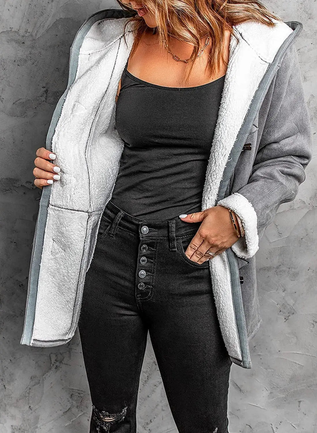 Manteau Coupe-Vent Mi-Long pour Femme