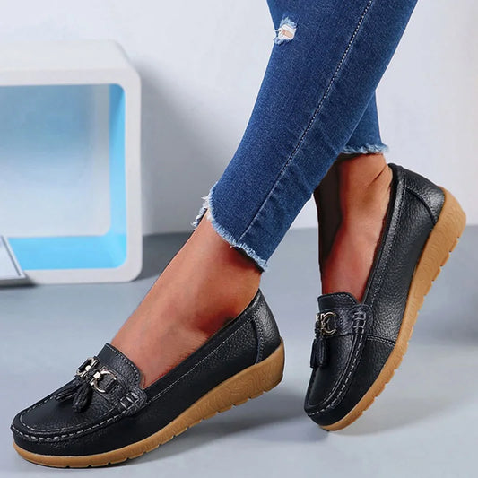 Mocassins en Cuir Véritable